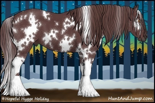Horse Color:White Spotted Chocolate Black