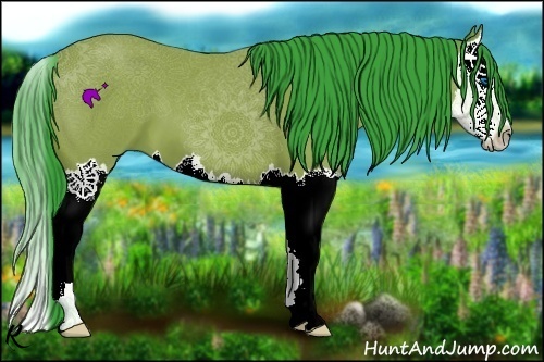 Horse Color:Watercolor Bay Splash