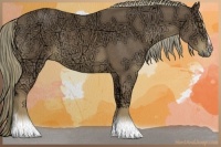 Horse Color:Chestnut Ice Sabino 