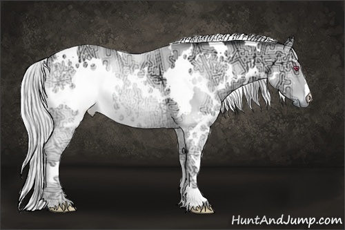 Horse Color:White Spotted Silver Bay Chinchilla Ice Onyx 