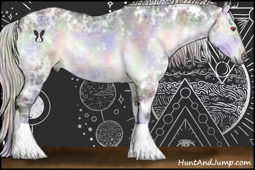 Horse Color:Nacre White Spotted Silver Brown Chinchilla Ice Onyx Sabino 