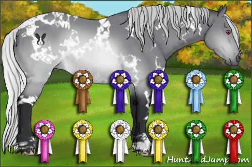 Horse Color:White Spotted Silver Brown Chinchilla 