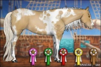 Horse Color:Silver Blue Roan Pearl Tobiano Frame