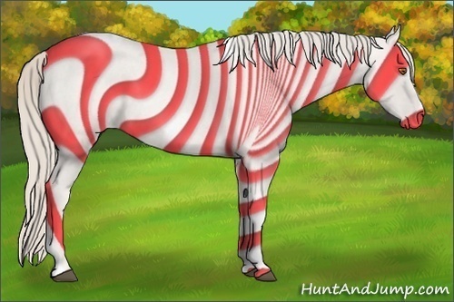 Horse Color:Silver Blue Roan Pearl Tobiano Frame 