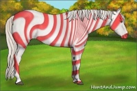 Horse Color:Silver Blue Roan Pearl Tobiano Frame 