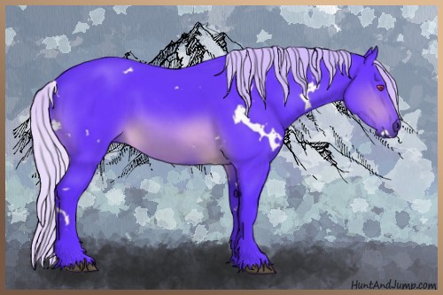 Horse Color:Watercolor White Spotted Silver Brown Chinchilla Sabino 