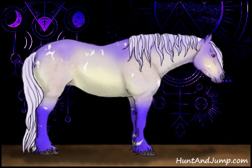 Horse Color:Watercolor White Spotted Silver Brown Chinchilla Sabino 