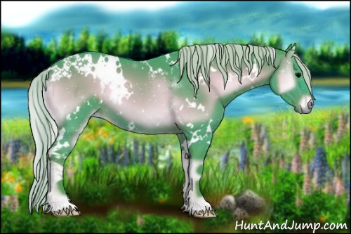 Horse Color:Watercolor White Spotted Silver Brown Onyx 