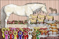 Horse Color:White Spotted Chocolate Palomino Pearl Dun 