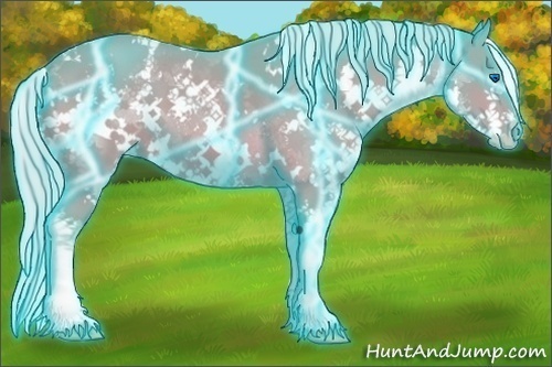 Horse Color:Thunderstruck Watercolor White Spotted Silver Bay Splash 