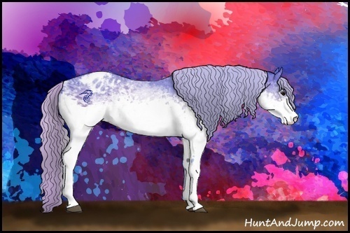 Horse Color:Watercolor White Spotted Silver Brown Appaloosa 