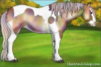 Horse Color:Nacre Silver Blue Onyx Splash Tobiano