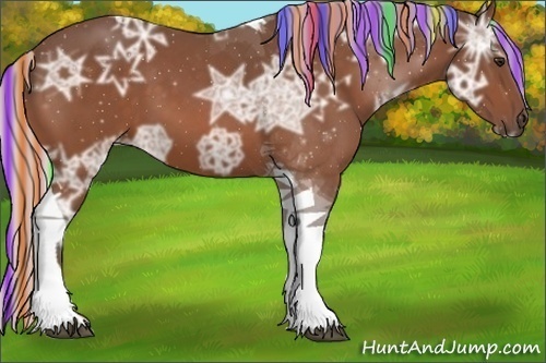 Horse Color:Painted Silver Bay Ice Tobiano 