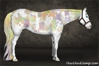 Horse Color:Nacre Watercolor White Spotted Liver Red Onyx Splash