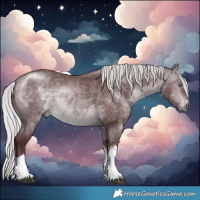 Horse Color:White Spotted Chocolate Silver Brown Chinchilla 