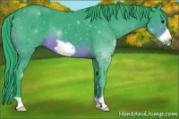 Horse Color:Watercolor Brown Frame Rabicano