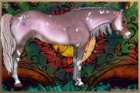 Horse Color:Watercolor White Spotted Silver Brown Onyx Sabino 