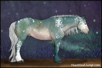 Horse Color:Watercolor White Spotted Silver Brown Chinchilla 