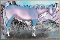 Horse Color:Watercolor White Spotted Silver Brown Onyx 