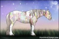 Horse Color:Silver Brown Ice Sabino Tobiano 