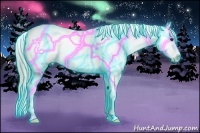 Horse Color:Thunderstruck Chocolate Palomino Splash Snowcap 