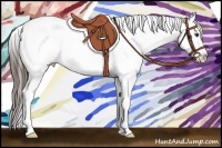 Horse Color:Liver Chestnut Sabino Splash Near Fewspot 