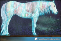 Horse Color:Thunderstruck Watercolor White Spotted Chocolate Silver Brown Ice Splash