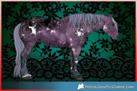 Horse Color:Watercolor White Spotted Bay Ice 