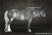 Horse Color:White Spotted Silver Black Chinchilla Ice Sabino 