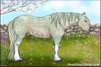 Horse Color:Watercolor Silver Bay Ice Sabino Tobiano 