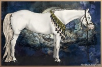 Horse Color:Smoky Creme Roan Dun 
