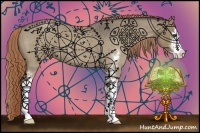 Horse Color:Liver Red Dun Roan Sabino 