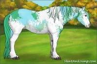 Horse Color:Watercolor White Spotted Brown  and Watercolor White Spotted Brown 