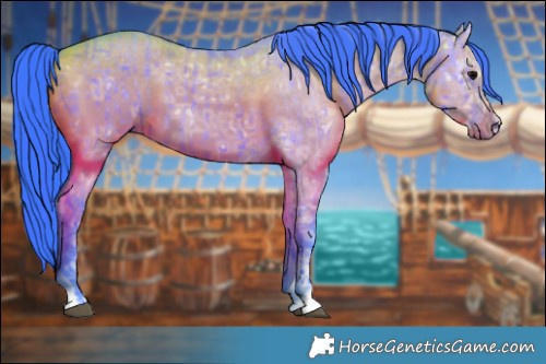Horse Color:Watercolor Grullo Ice  and Watercolor Grullo Ice 