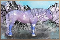 Horse Color:Watercolor White Spotted Silver Bay Ice