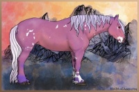 Horse Color:Watercolor White Spotted Silver Bay 