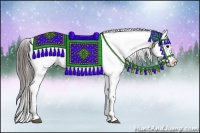 Horse Color:Black Varnish Rabicano 