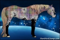 Horse Color:Nacre Plaid  White Spotted Liver Chestnut Rabicano 