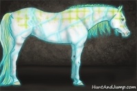 Horse Color:Thunderstruck Plaid  White Spotted Perlino 