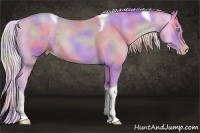 Horse Color:Nacre Watercolor Silver Smoky Black Pearl Tobiano 
