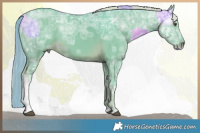 Horse Color:Watercolor Liver Chestnut Ice Pearl and Watercolor Chocolate Palomino Ice