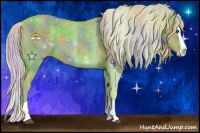 Horse Color:Nacre Watercolor Silver Black Splash 