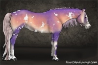 Horse Color:Watercolor White Spotted Silver Blue Onyx Sabino