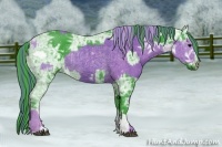 Horse Color:Painted Watercolor Silver Black Ice and Painted Watercolor Black Ice