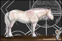 Horse Color:Watercolor White Spotted Silver Brown Chinchilla Onyx Sabino Splash Frame Brindle  and Watercolor White Spotted Silver Brown Chinchilla Onyx Sabino Splash Brindle 