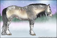 Horse Color:Brown Ice Onyx Sabino