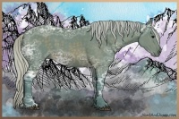 Horse Color:Watercolor Silver Brown Ice Sabino 