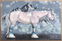 Horse Color:Watercolor White Spotted Silver Bay Chinchilla Ice Onyx 