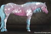 Horse Color:Watercolor White Spotted Bay 