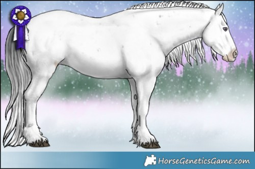 Horse Color:Brown Chinchilla Ice Sabino